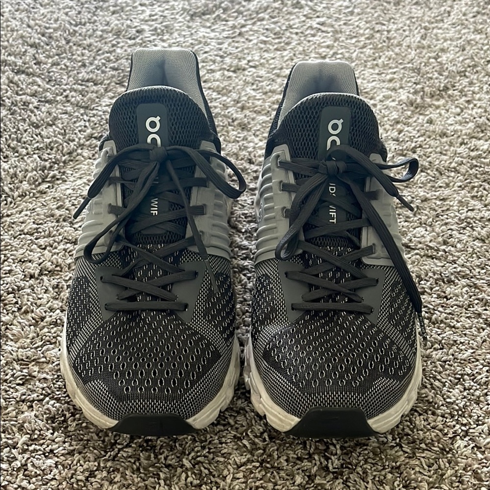 On Running Black and Gray Performance Athletic Shoes